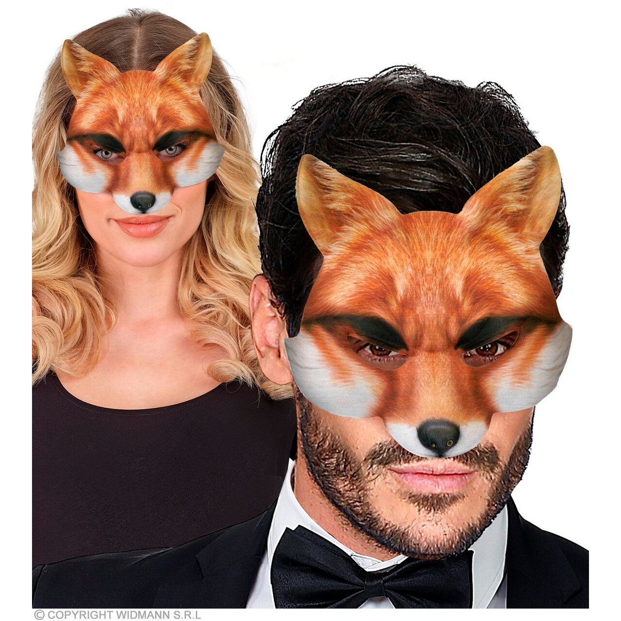 Op deze afbeelding zie je een Accessoires, van het merk Widmann. Super Echt Kinloos Masker Vos