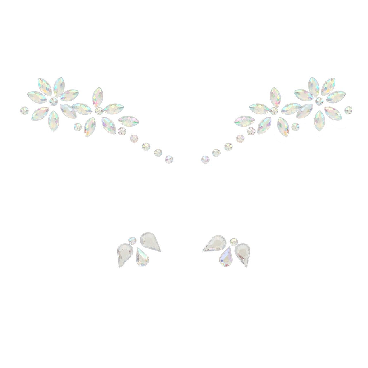 Op deze afbeelding zie je een Decoratie, van het merk Widmann. Gezicht Stickers Bloemparels
