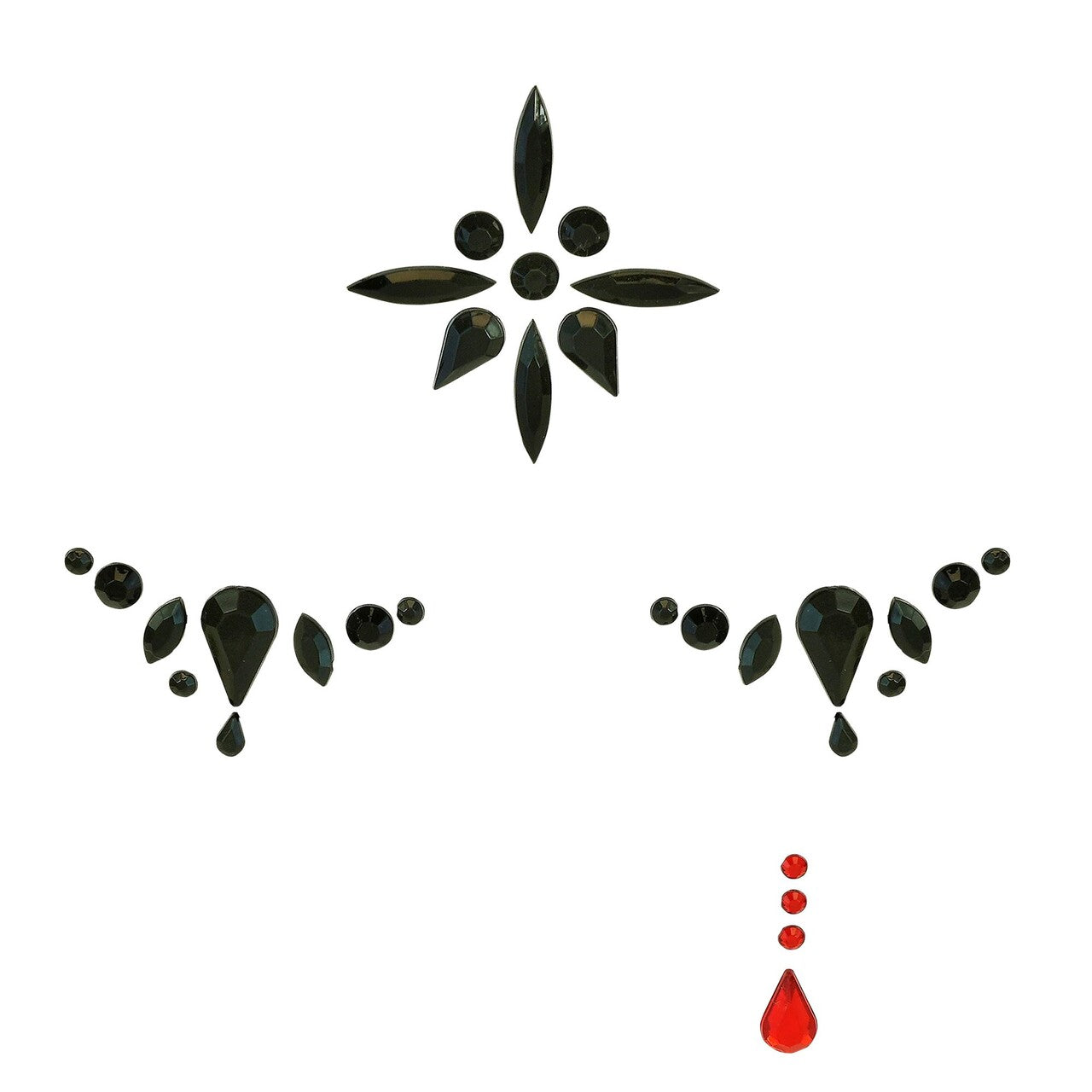 Op deze afbeelding zie je een Decoratie, van het merk Widmann. Gezicht Stickers Bloody Vamp