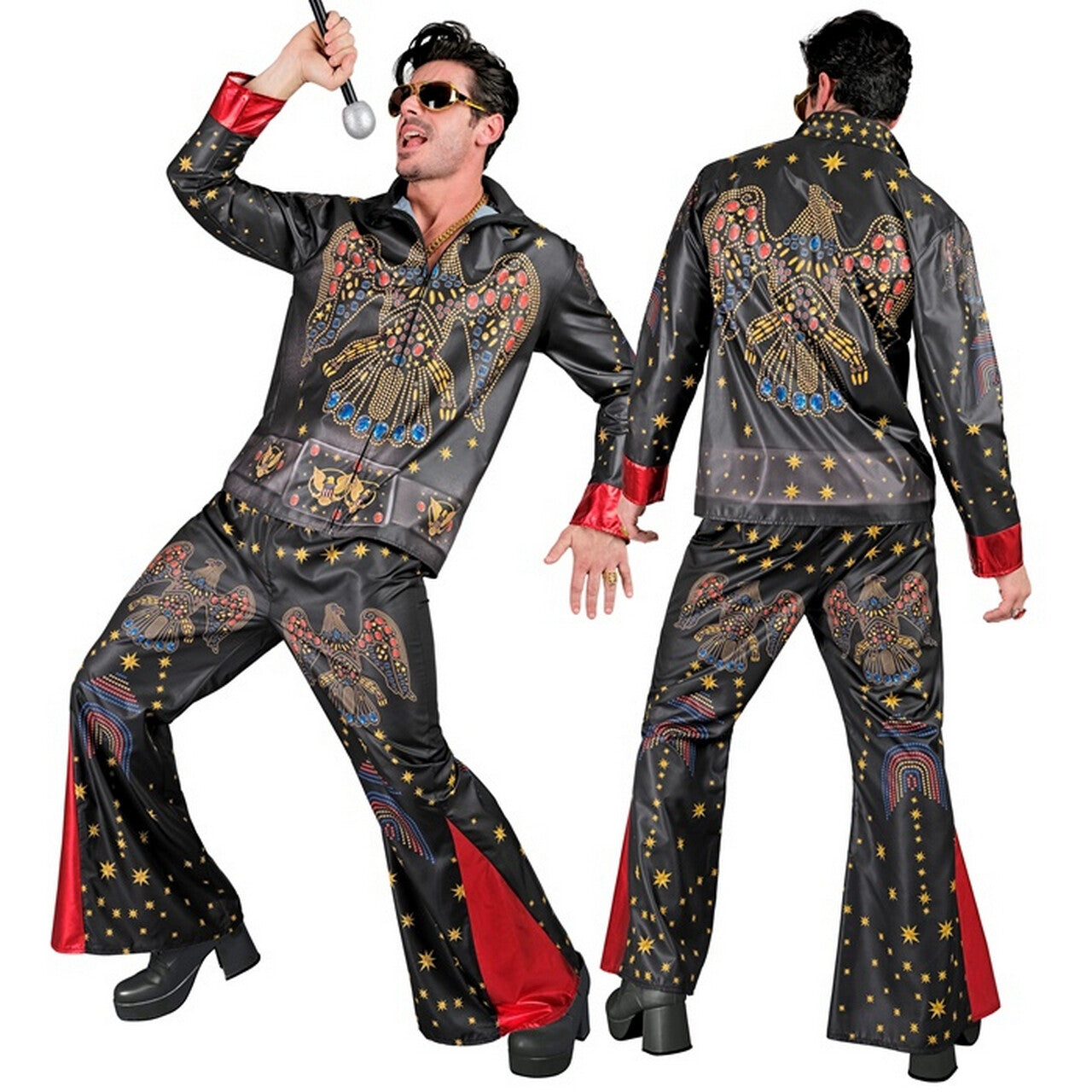 Op deze afbeelding zie je een Kostuums, van het merk Widmann. Rock N Roll Night Out Man Kostuum