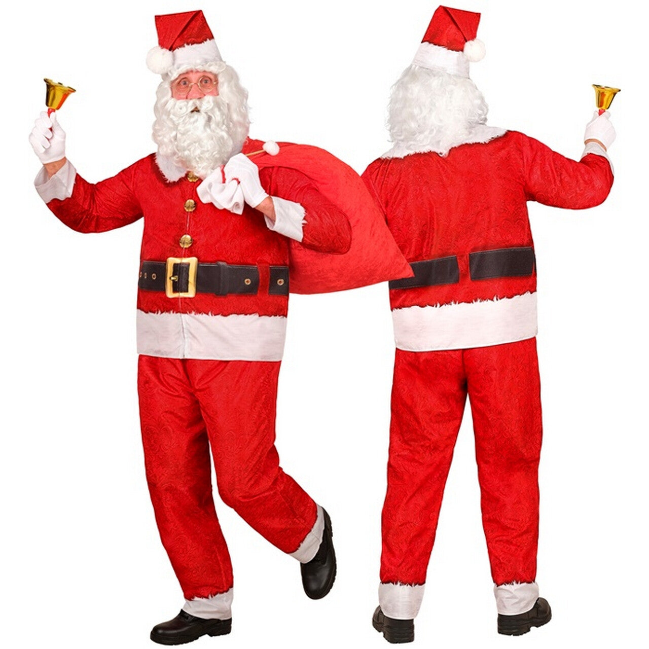 Op deze afbeelding zie je een Kostuums, van het merk Widmann. Supersnelle Kerstman Kostuum