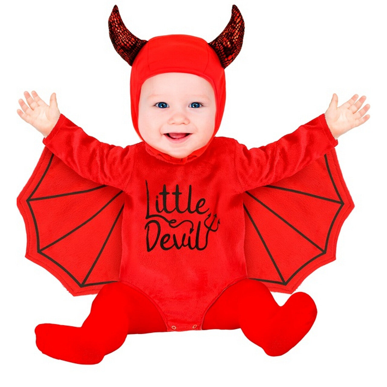 Op deze afbeelding zie je een Kostuums, van het merk Widmann. Cute Little Devil Kind Kostuum