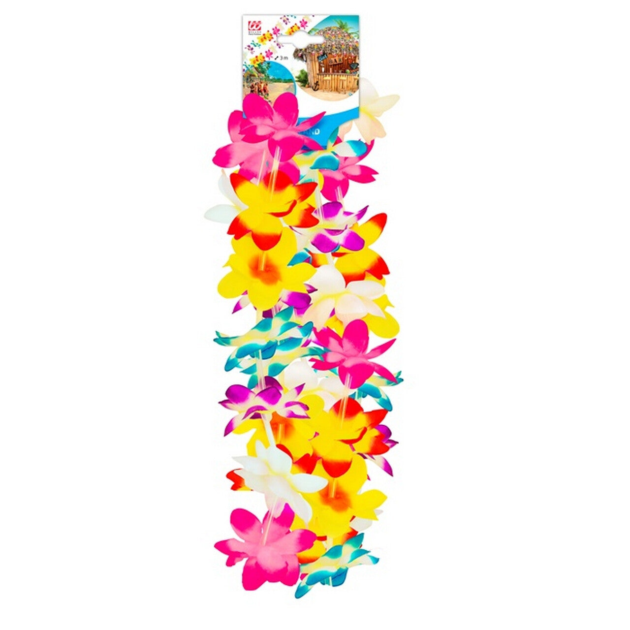 Op deze afbeelding zie je een Decoratie, van het merk Widmann. Enorm Lange Bloemenkrans Slinger Tropical Nights