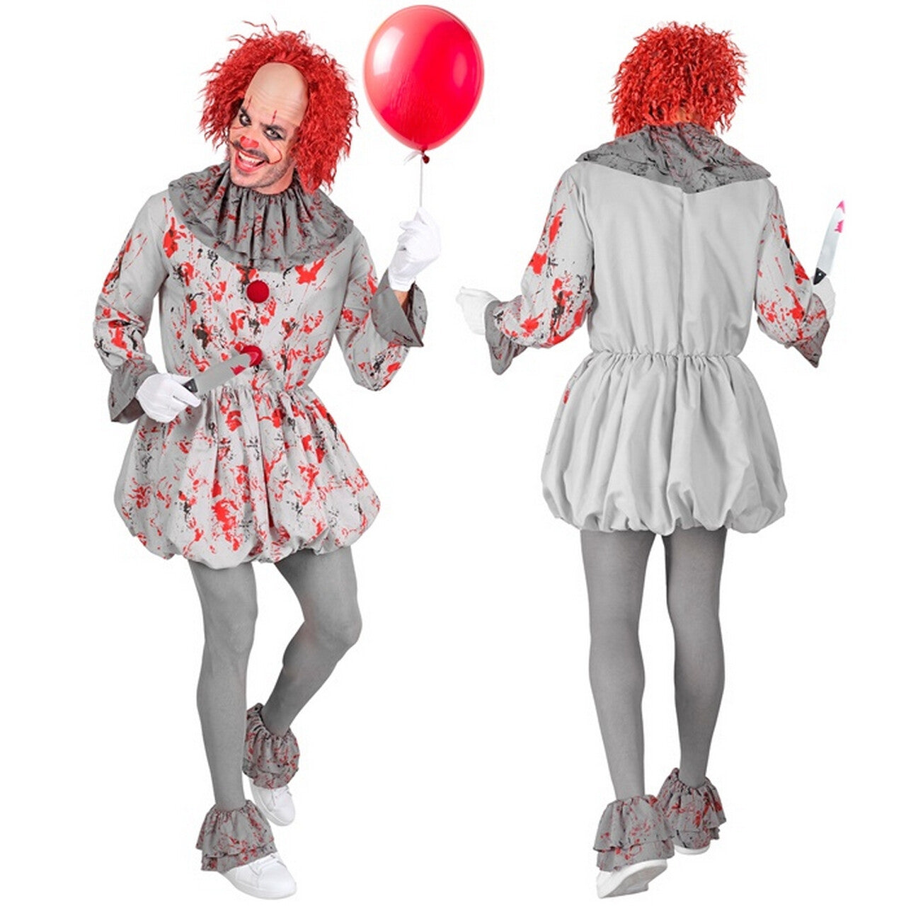 Op deze afbeelding zie je een Kostuums, van het merk Widmann. Lenny Wise Clown Man Kostuum