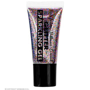Op deze afbeelding zie je een Accessoires, van het merk Widmann. Sparkling Make-Up Gel Glitters Rainbow Unicorn, 25 Milliliter