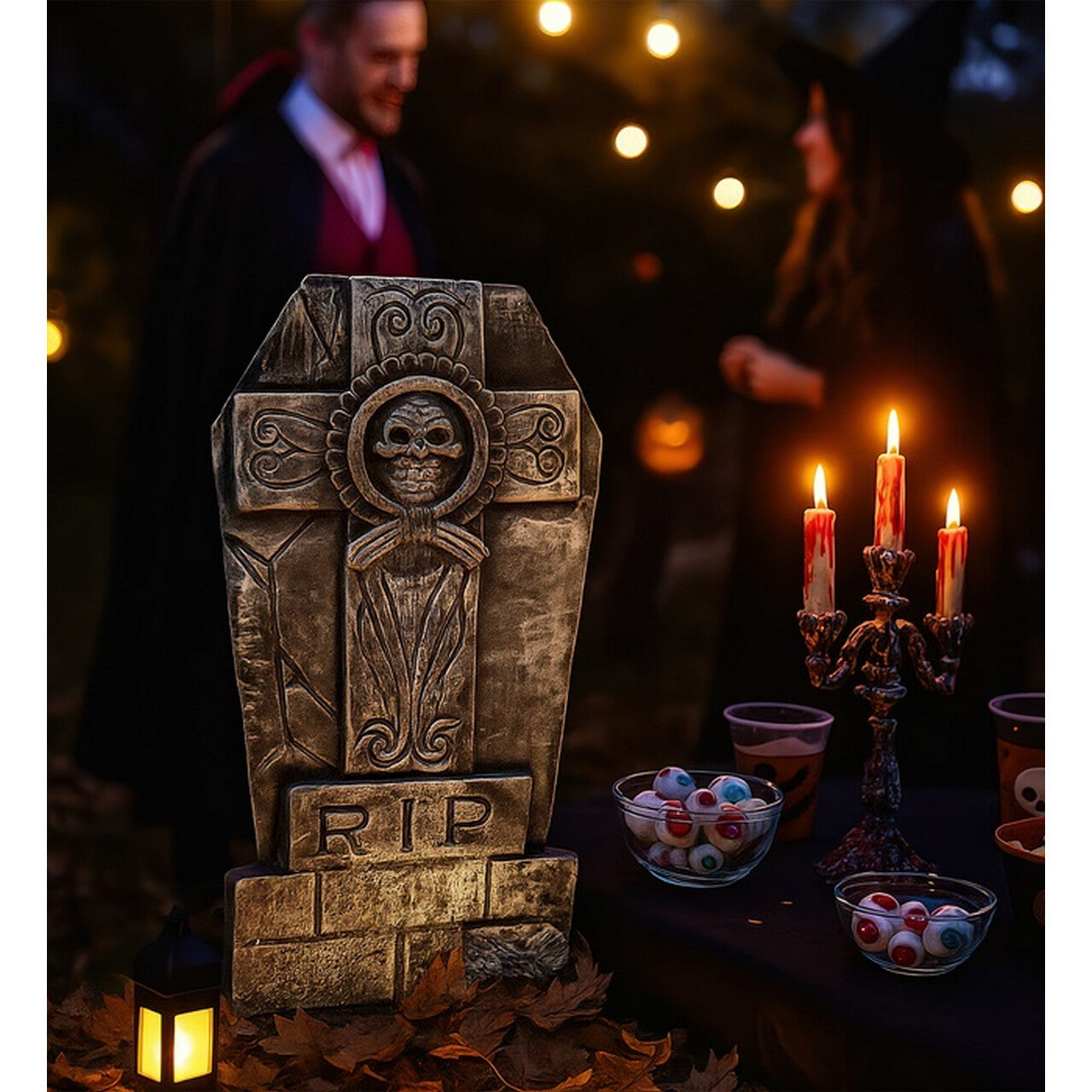 Op deze afbeelding zie je een Decoratie, van het merk Widmann. Decoratie Rest In Peace Grafsteen