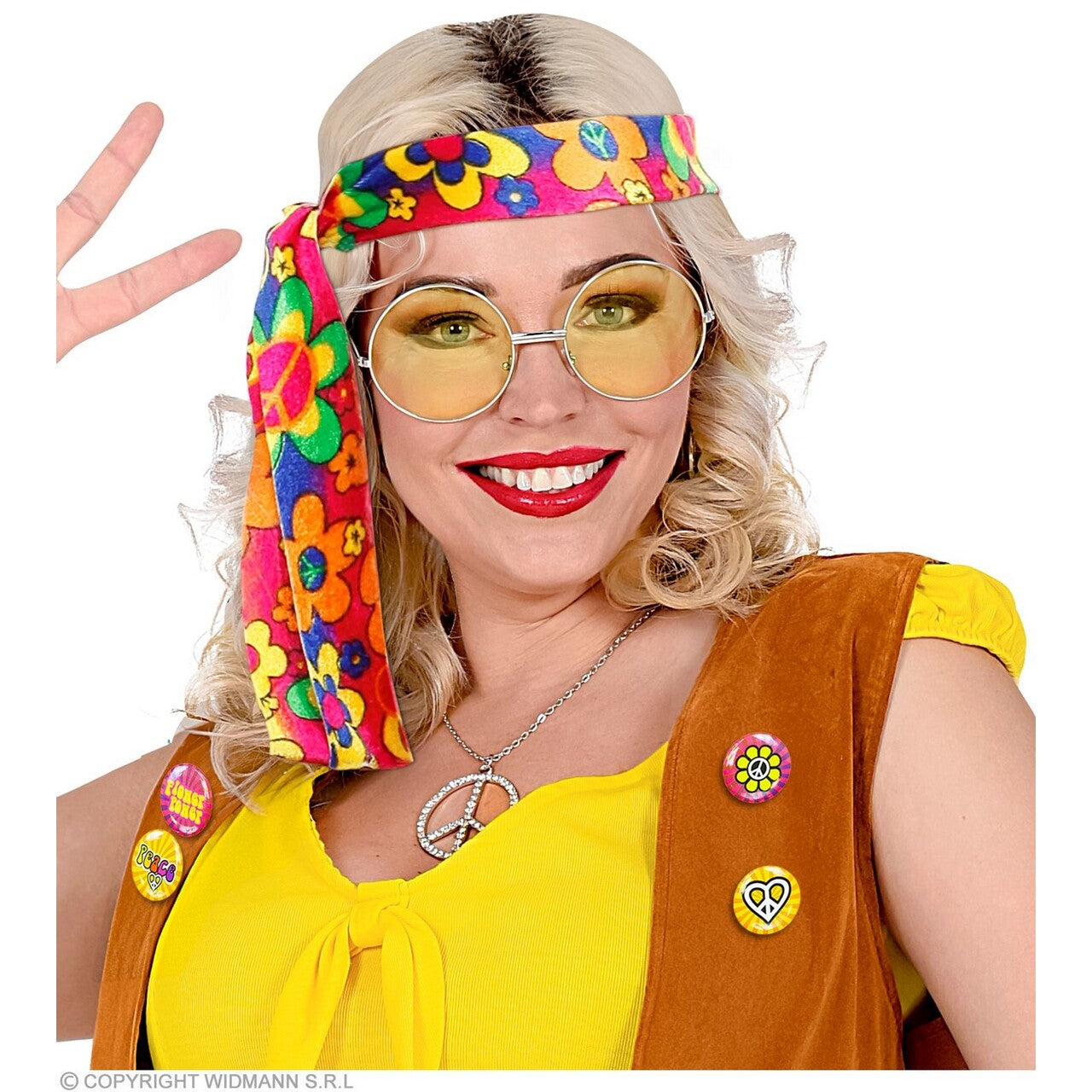 Op deze afbeelding zie je een Accessoires, van het merk Widmann. Set Van 4 Hippie Speldjes