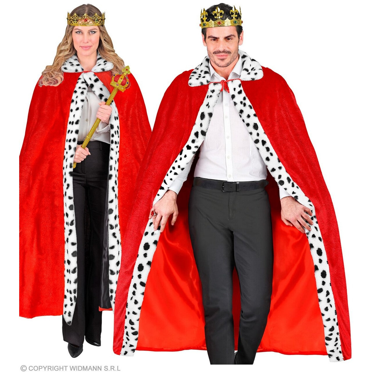 Op deze afbeelding zie je een Kostuums, van het merk Widmann. Rode Koninklijke Cape 140 Centimeter Kostuum