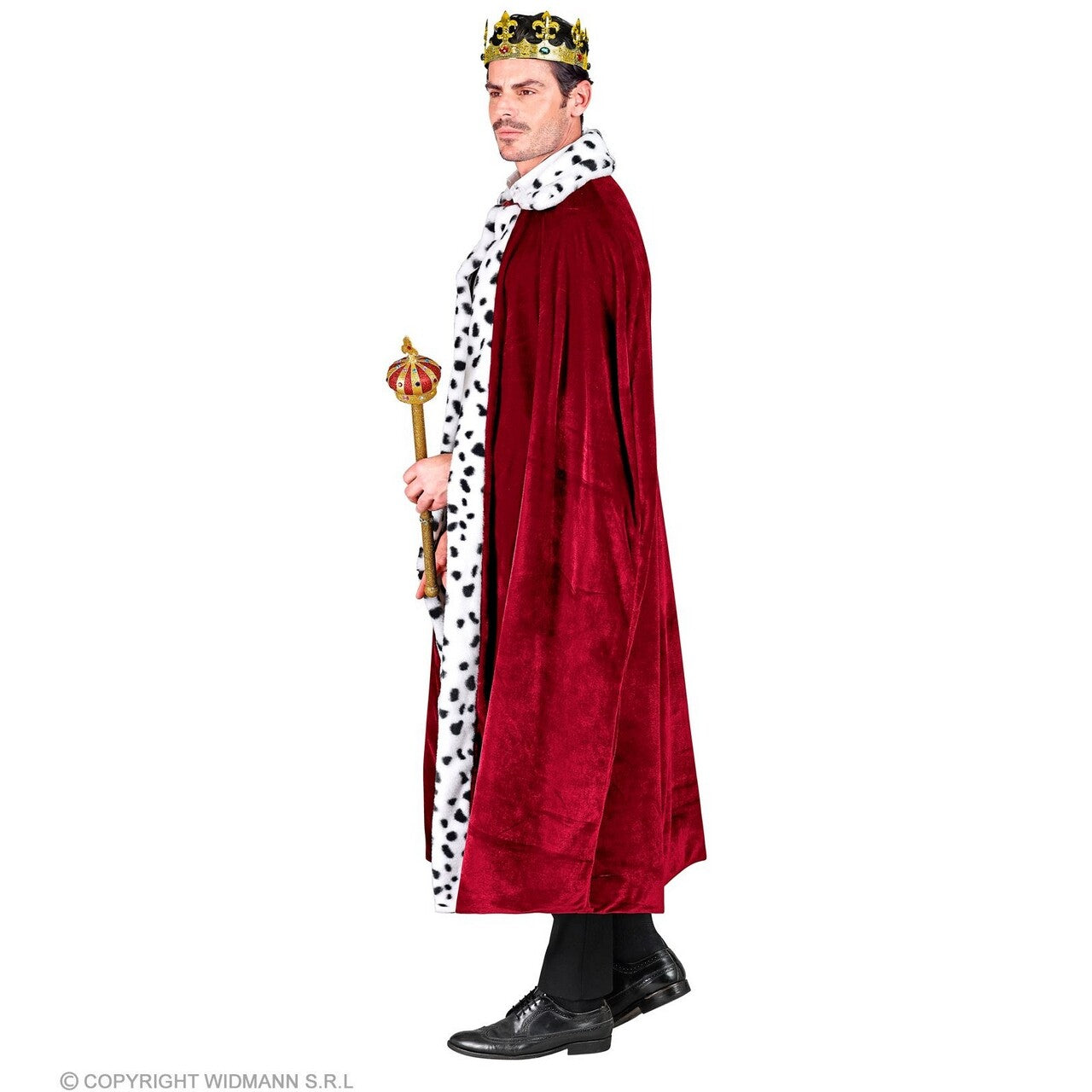 Op deze afbeelding zie je een Kostuums, van het merk Widmann. Donkerrode Koninklijk Cape 140 Centimeter Kostuum