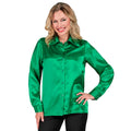 Blouse Verte Satin Années 70