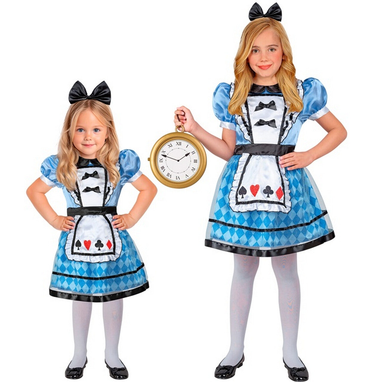Op deze afbeelding zie je een Kostuums, van het merk Widmann. Alicia Wonderland Meisje Kostuum