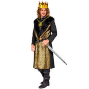 Op deze afbeelding zie je een Kostuums, van het merk Widmann. Middeleeuwse Koning Richard Gold Man Kostuum