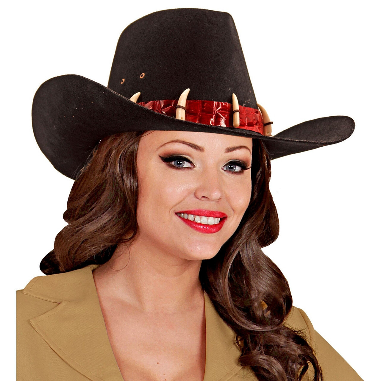 Op deze afbeelding zie je een Accessoires, van het merk Widmann. Crocodile Dundee Hoed