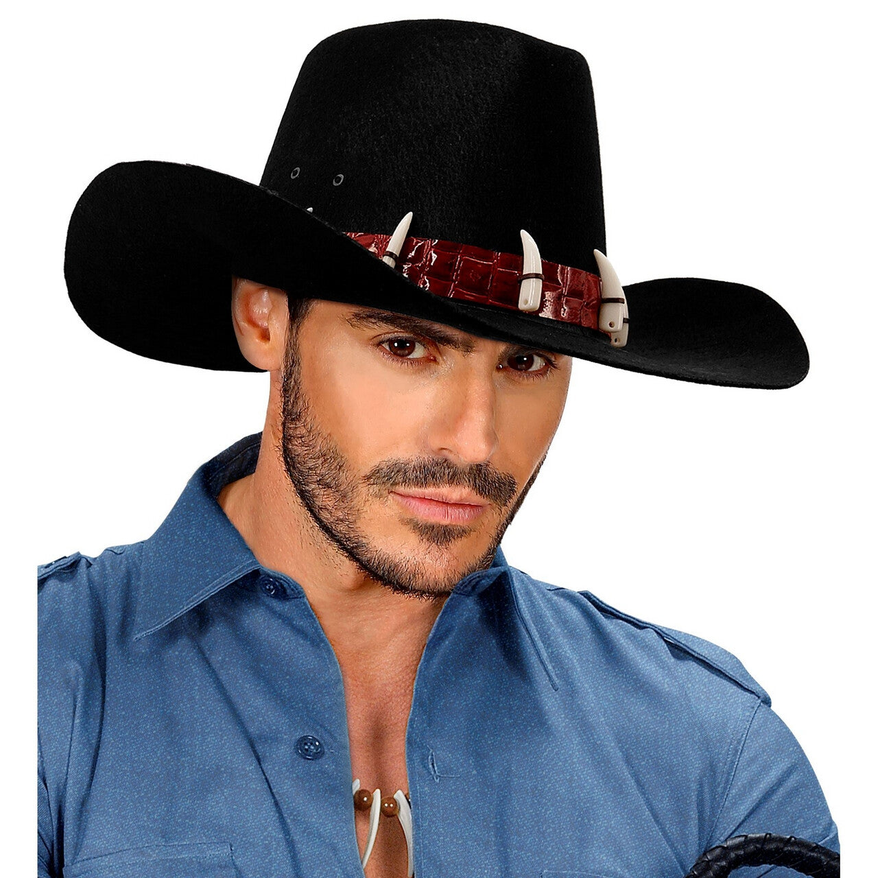 Op deze afbeelding zie je een Accessoires, van het merk Widmann. Crocodile Dundee Hoed