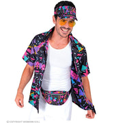 Op deze afbeelding zie je een Accessoires, van het merk Widmann. 80s Zonneklep En Heuptasje Dancefloor Hero