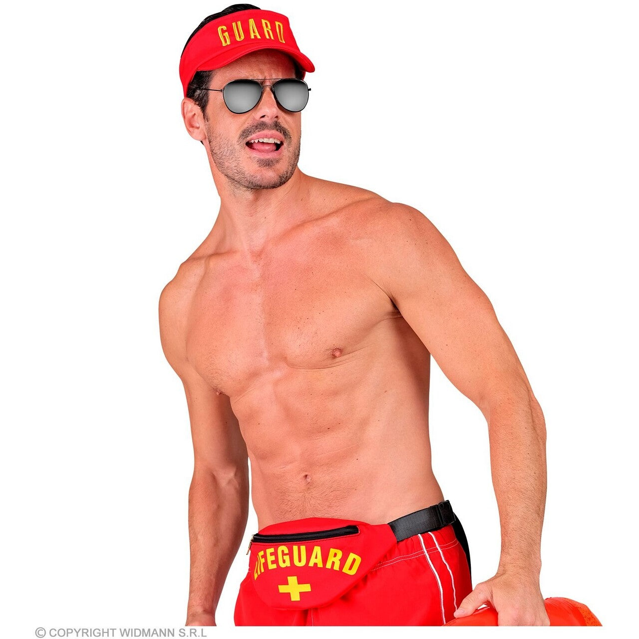 Op deze afbeelding zie je een Accessoires, van het merk Widmann. Badmeester Zonneklep En Heuptasje
