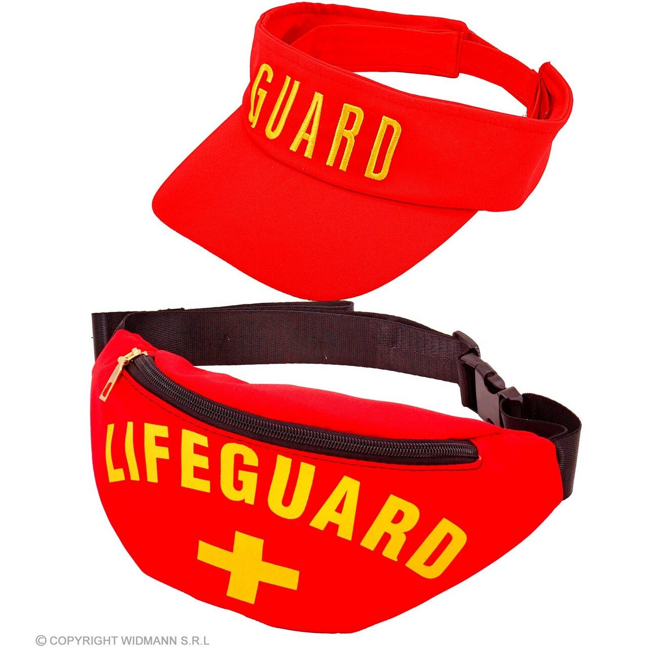 Op deze afbeelding zie je een Accessoires, van het merk Widmann. Badmeester Zonneklep En Heuptasje