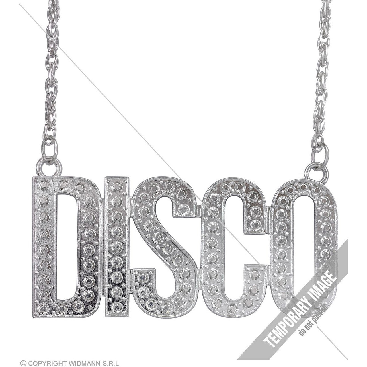 Op deze afbeelding zie je een Accessoires, van het merk Widmann. Ketting Disco Zilver 65 Cm