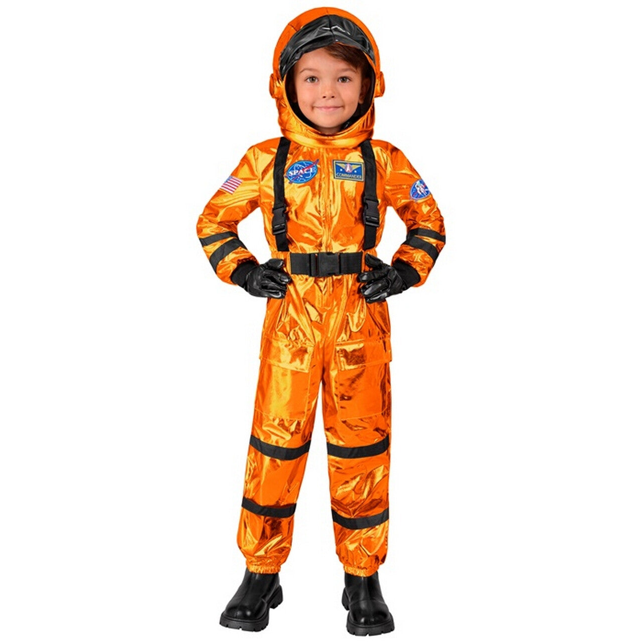 Op deze afbeelding zie je een Kostuums, van het merk Widmann. Astronaut Orange Sky Kind Kostuum