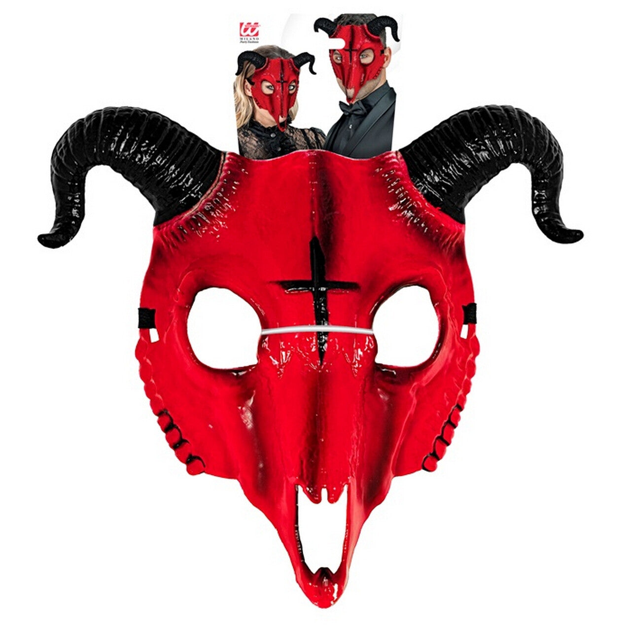 Op deze afbeelding zie je een Accessoires, van het merk Widmann. Masker Satanische Ram