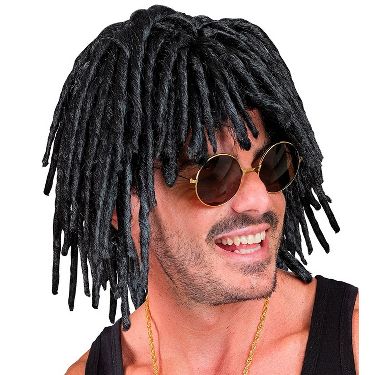 Op deze afbeelding zie je een Accessoires, van het merk Widmann. Rasta Pruik Ruud