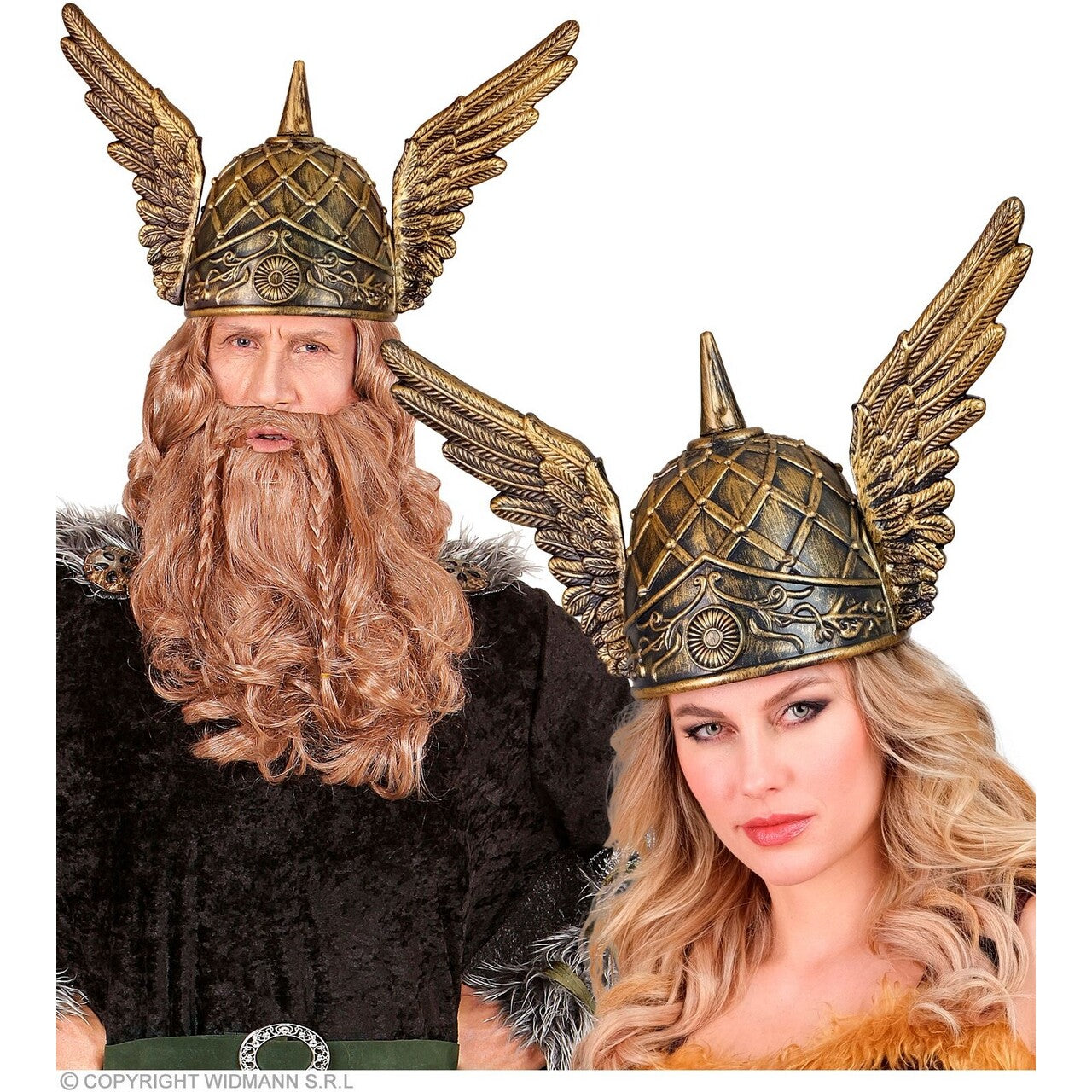 Op deze afbeelding zie je een Accessoires, van het merk Widmann. Viking Helm Met Vleugels