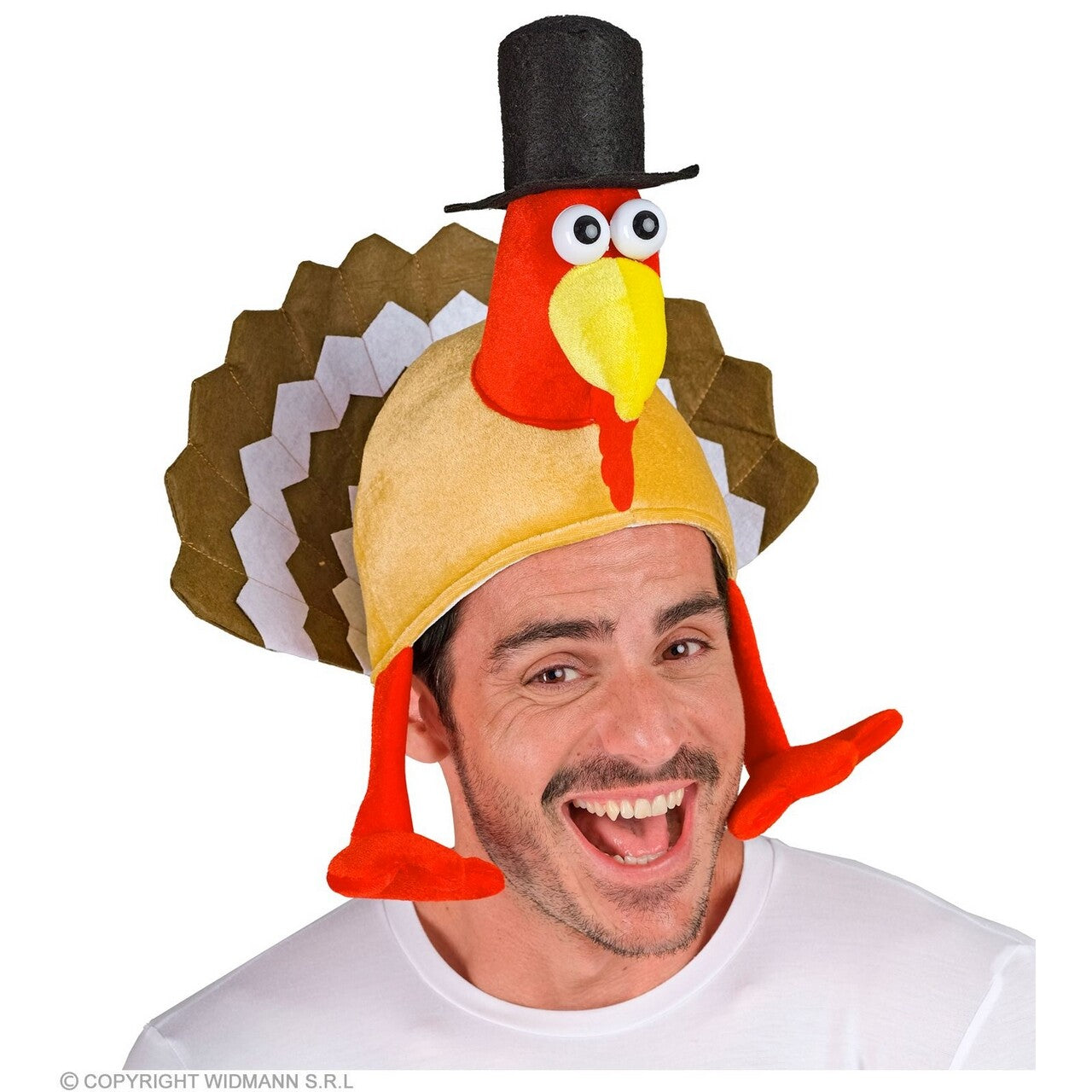 Op deze afbeelding zie je een Accessoires, van het merk Widmann. Muts Kale Koen Kalkoen
