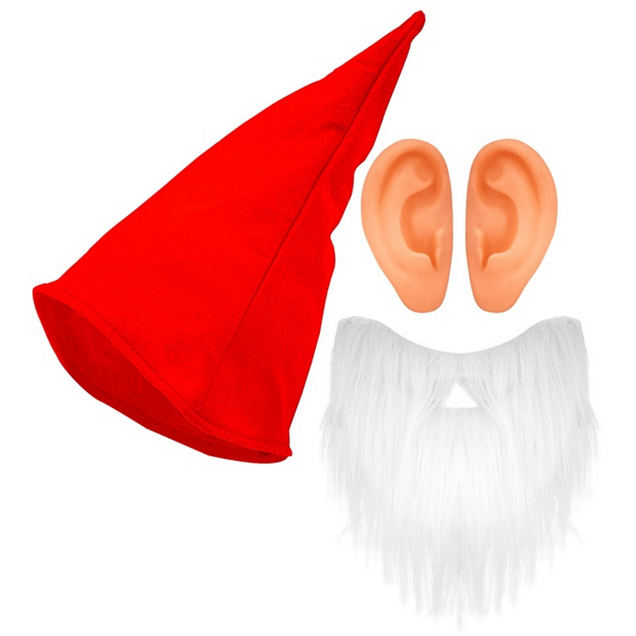Op deze afbeelding zie je een Accessoires, van het merk Widmann. Kabouter Set Rood Driedelig