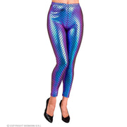 Op deze afbeelding zie je een Kostuums, van het merk Widmann. Legging Zeemeermin Paars Blauw Metallic Vrouw