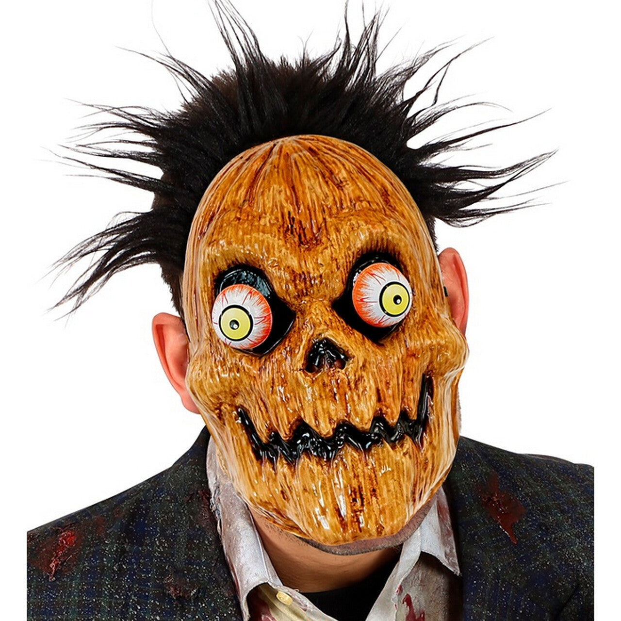 Op deze afbeelding zie je een Accessoires, van het merk Widmann. Masker Bezeten Pompoen Met Wiebel Ogen