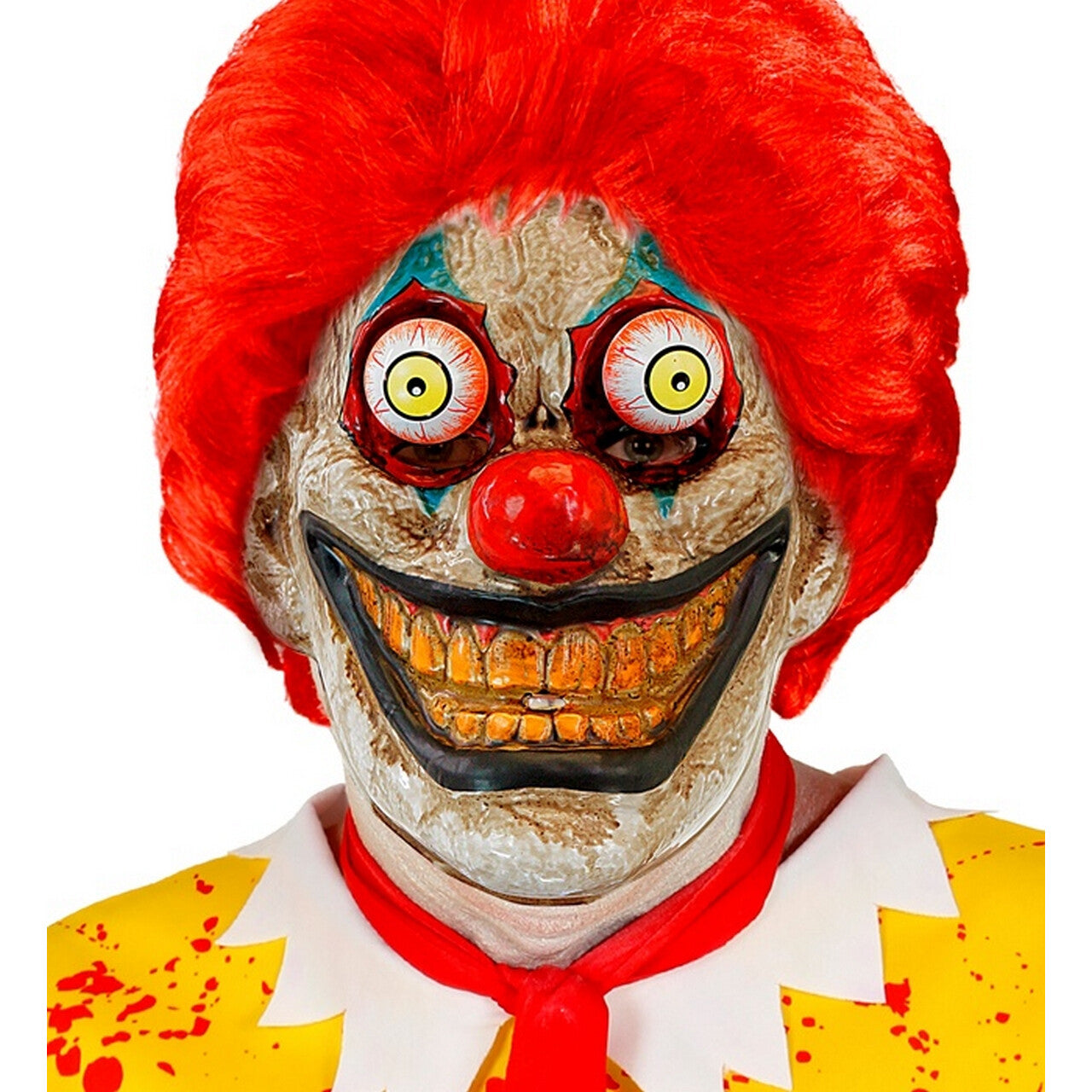 Op deze afbeelding zie je een Accessoires, van het merk Widmann. Masker Scary Clown Met Wiebel Ogen