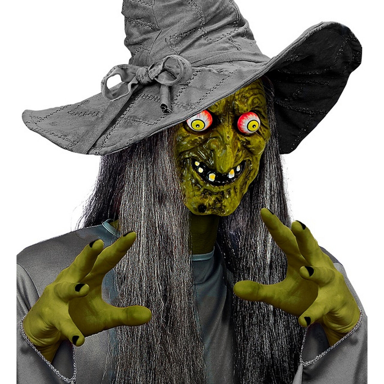 Op deze afbeelding zie je een Accessoires, van het merk Widmann. Masker Groene Bezeten Heks