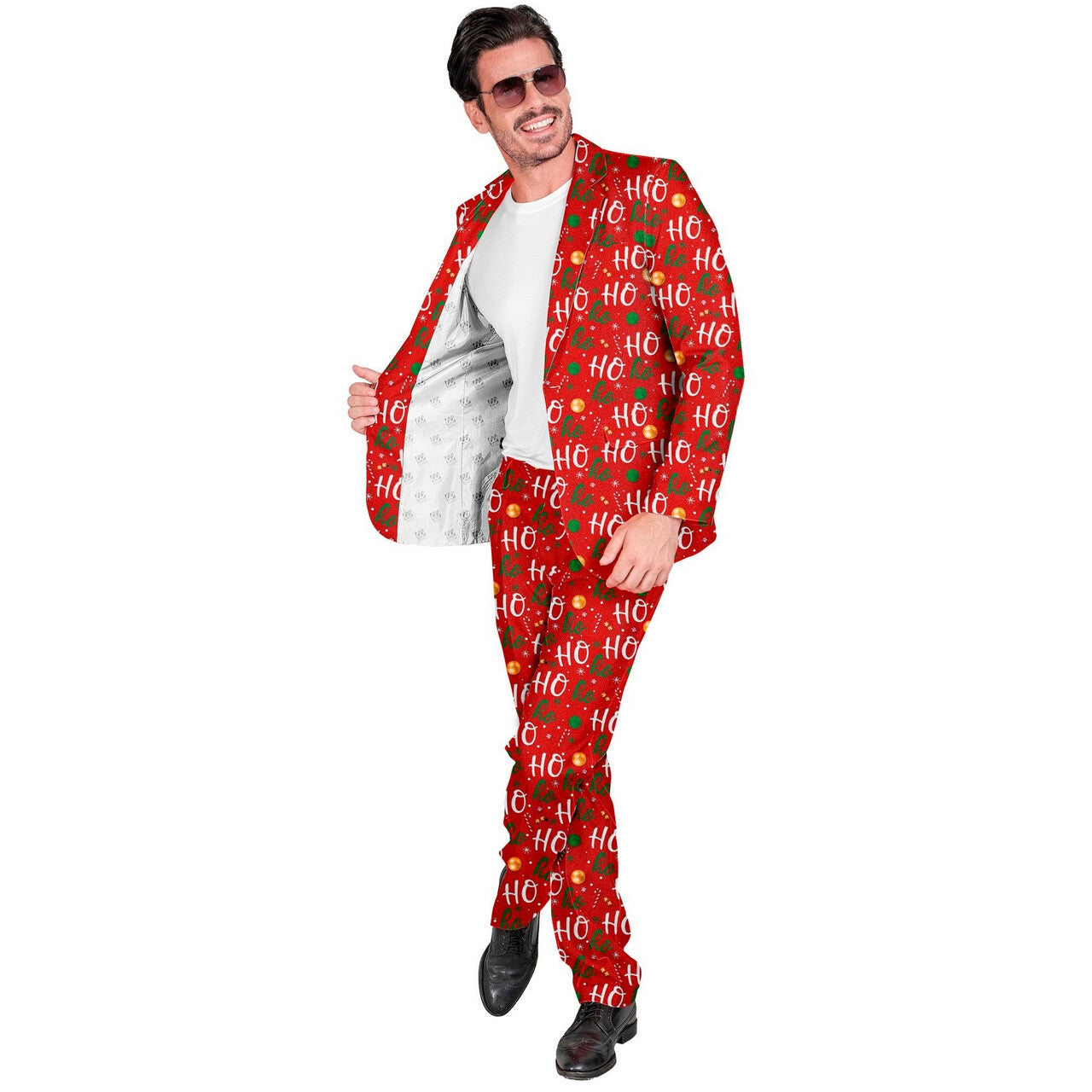 Op deze afbeelding zie je een Kostuums, van het merk Widmann. Ho Ho Kerst Vier Je Zo Man Kostuum