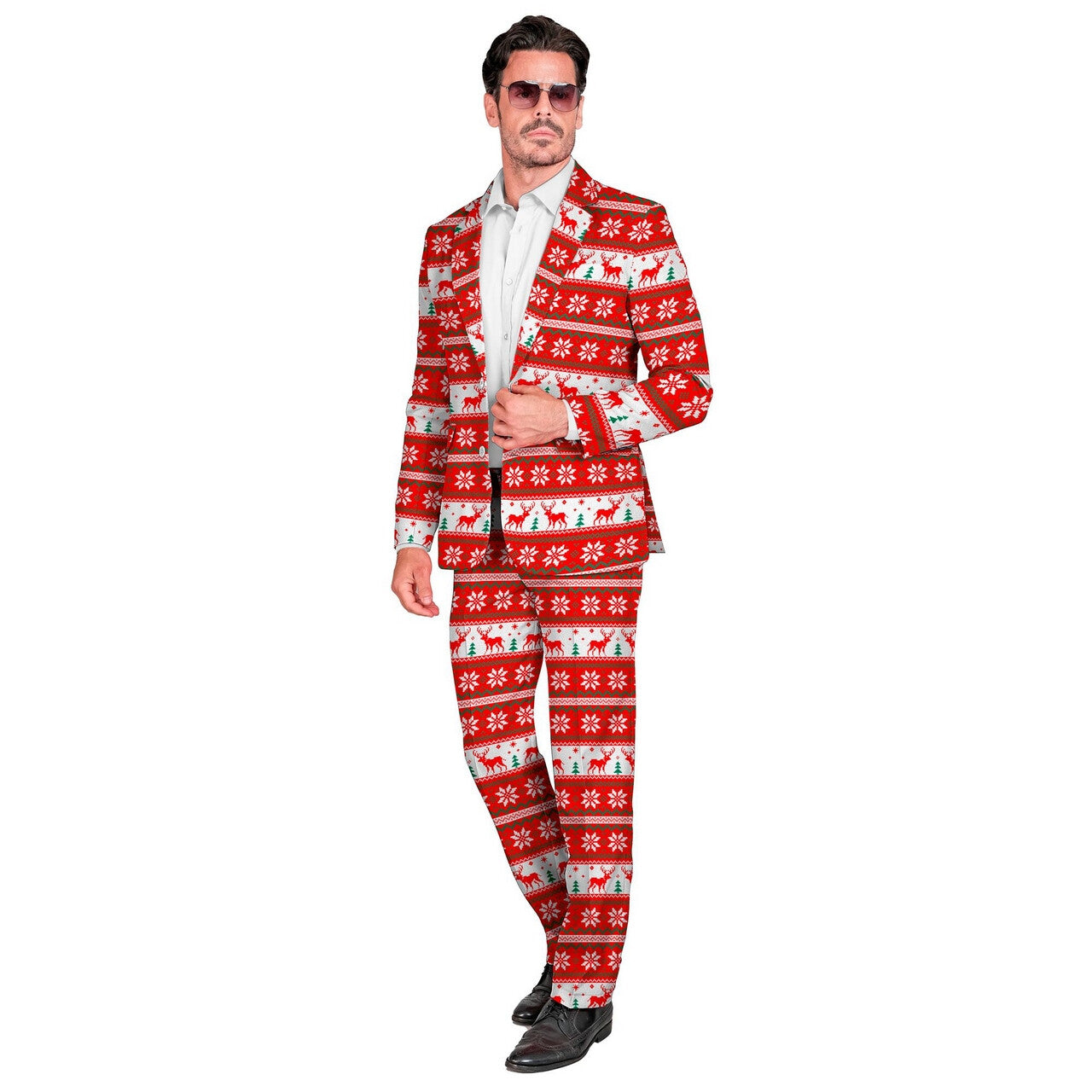 Op deze afbeelding zie je een Kostuums, van het merk Widmann. Klaar Voor De Kerst Man Kostuum