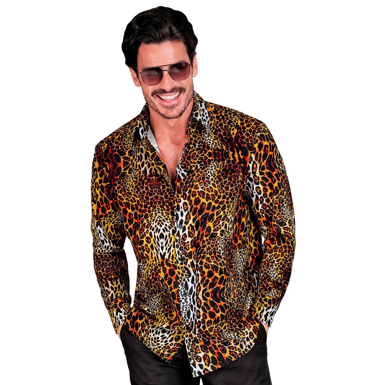 Op deze afbeelding zie je een Kostuums, van het merk Widmann. Jungle Lover Overhemd Man