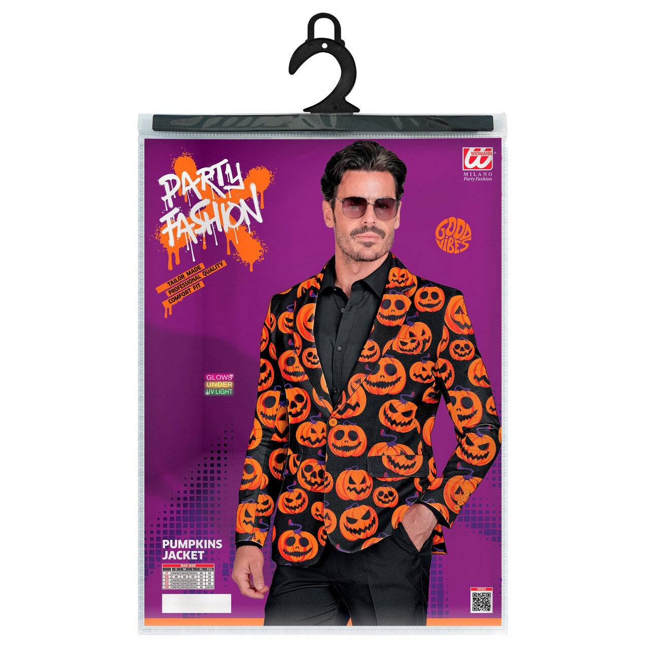 Op deze afbeelding zie je een Kostuums, van het merk Widmann. Enge Halloween Pompoen Colbert Man