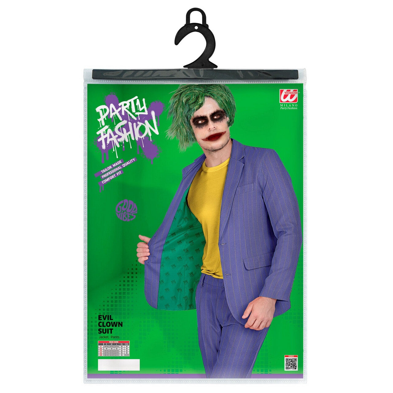Op deze afbeelding zie je een Kostuums, van het merk Widmann. Jolly Joker Man Kostuum