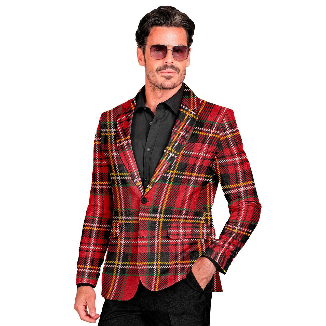 Op deze afbeelding zie je een Kostuums, van het merk Widmann. Scott Mactartan Colbert Man