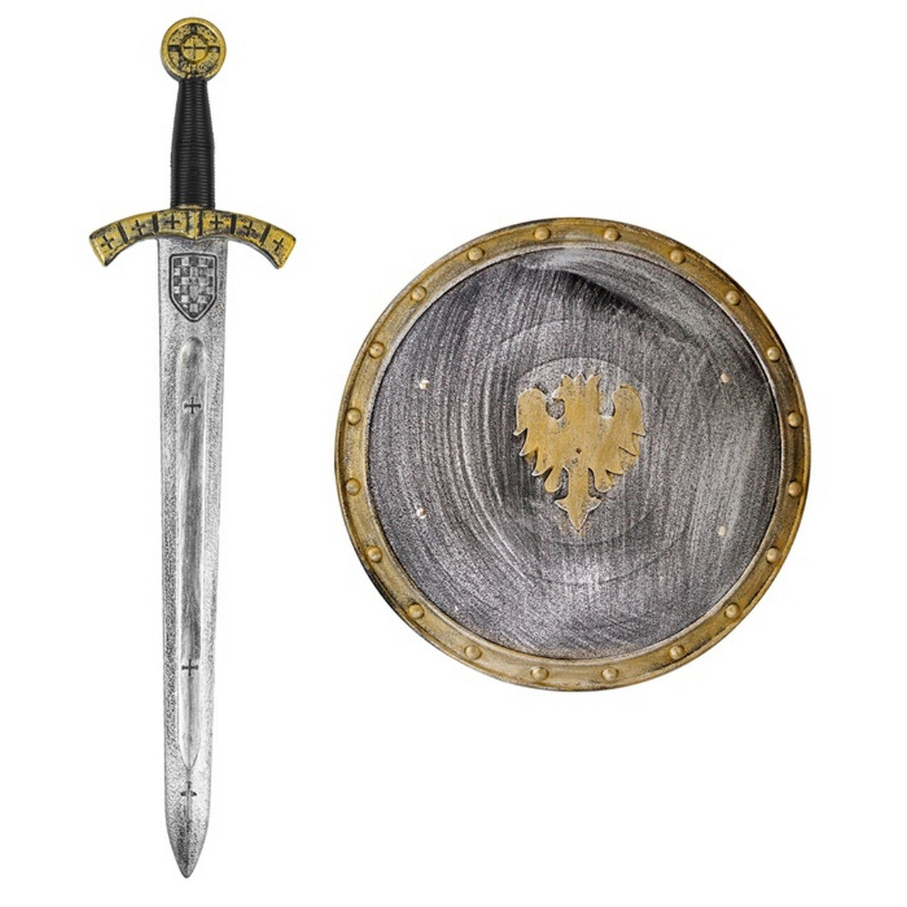 Op deze afbeelding zie je een Accessoires, van het merk Widmann. Ridder Furie Set Zwaard En Schild