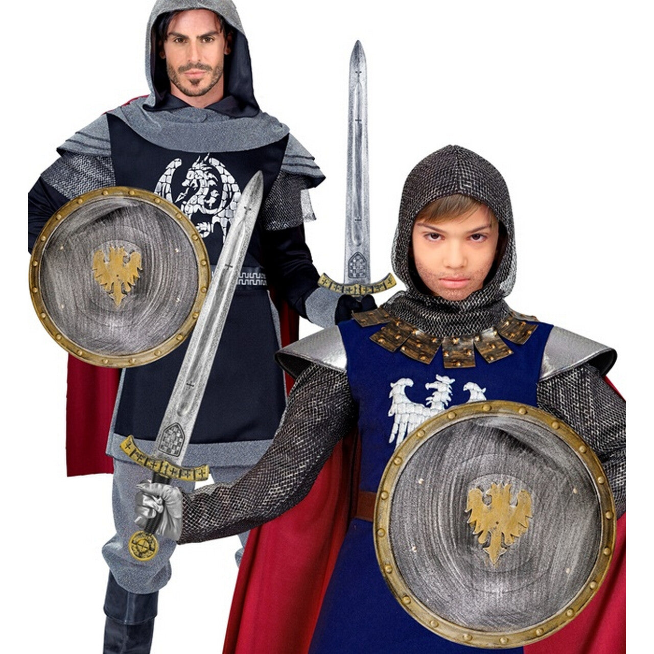 Op deze afbeelding zie je een Accessoires, van het merk Widmann. Ridder Furie Set Zwaard En Schild