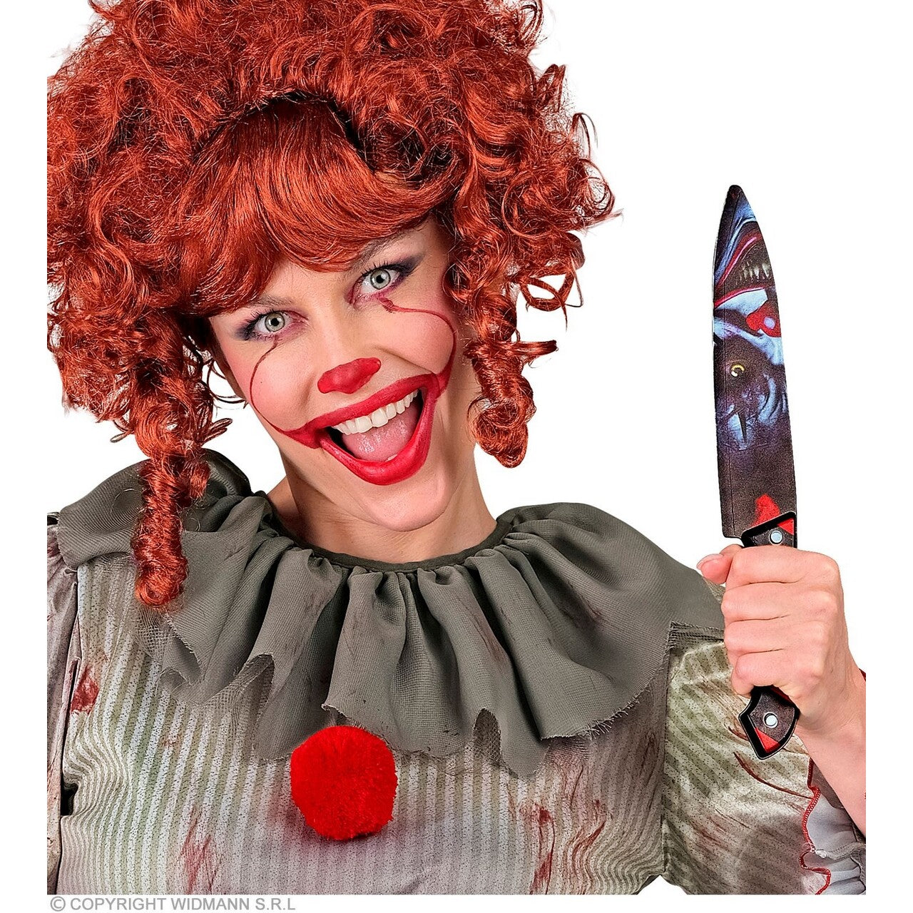 Op deze afbeelding zie je een Accessoires, van het merk Widmann. Horror Mes Clown Time To Kill