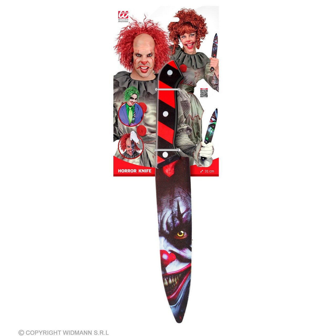 Op deze afbeelding zie je een Accessoires, van het merk Widmann. Horror Mes Clown Time To Kill