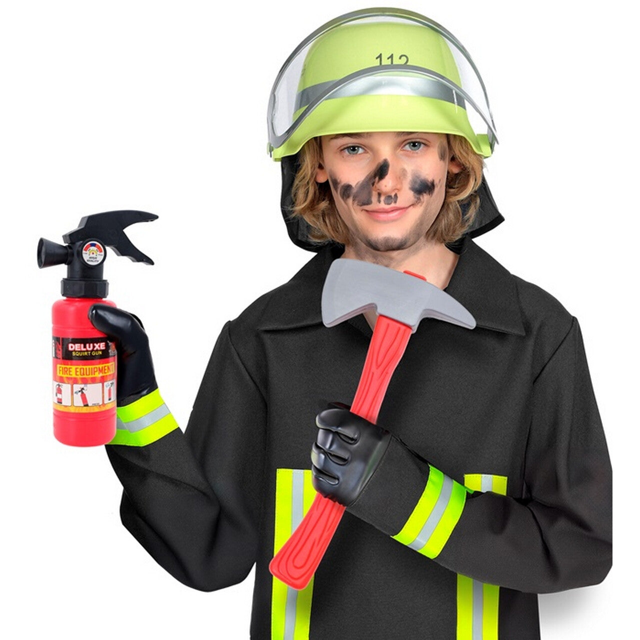 Op deze afbeelding zie je een Accessoires, van het merk Widmann. Junior Brandweer Spoedgevallen Set