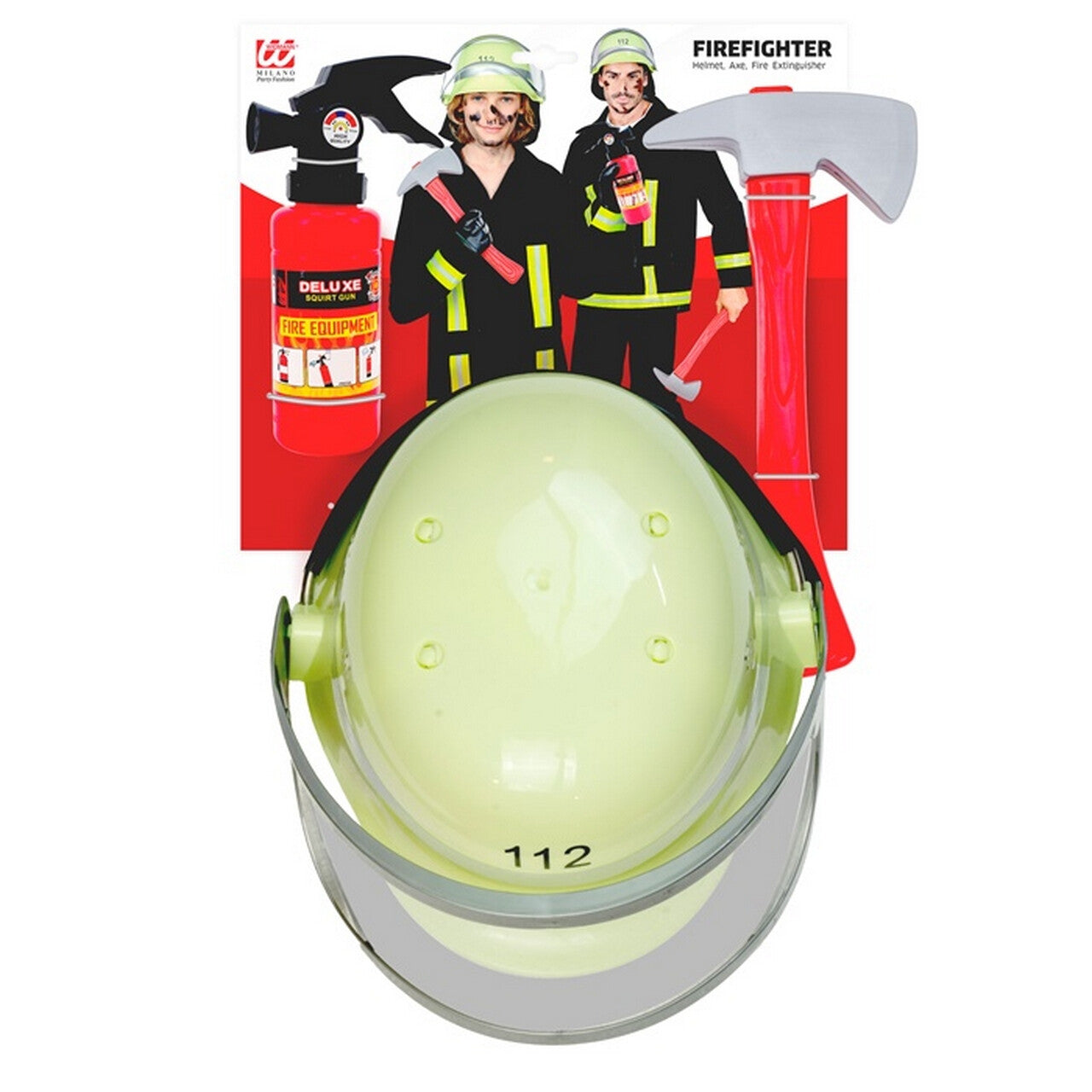 Op deze afbeelding zie je een Accessoires, van het merk Widmann. Junior Brandweer Spoedgevallen Set
