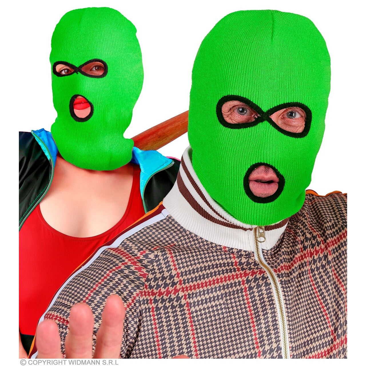 Op deze afbeelding zie je een Accessoires, van het merk Widmann. Bivakmuts Groen