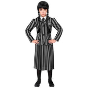 Op deze afbeelding zie je een Kostuums, van het merk Widmann. Schooluniform Nevermore School Wednesday Kind Meisje Kostuum