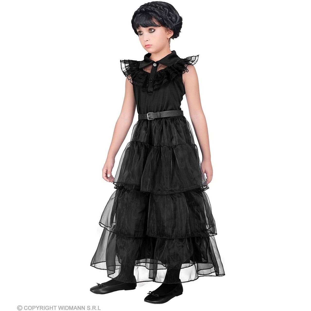 Op deze afbeelding zie je een Kostuums, van het merk Widmann. Gothic Party Dress Meisje