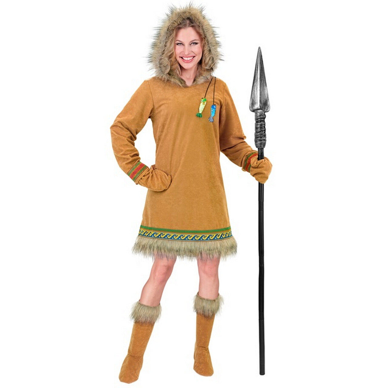 Op deze afbeelding zie je een Kostuums, van het merk Widmann. Iglo Bewoonster Sedna Vrouw Kostuum