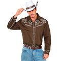 Western Cowboy Overhemd Bruin Man
