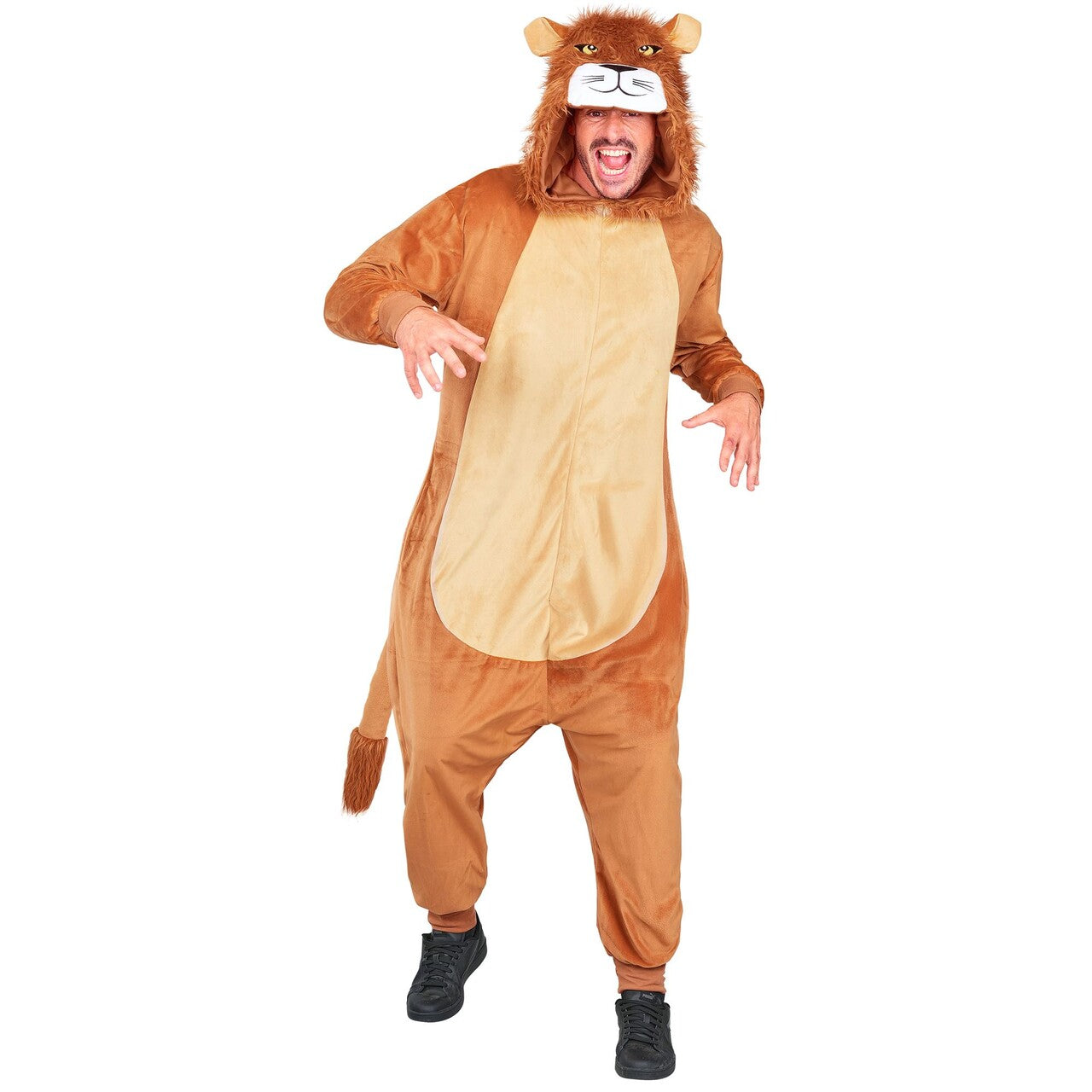 Op deze afbeelding zie je een Kostuums, van het merk Widmann. Leuke Leeuw Onesie Kostuum